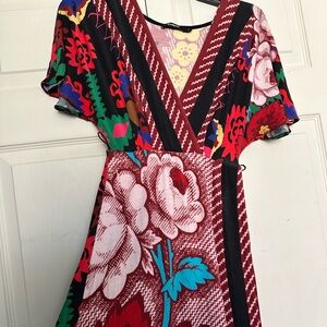 Desigual floral maxi dress size small